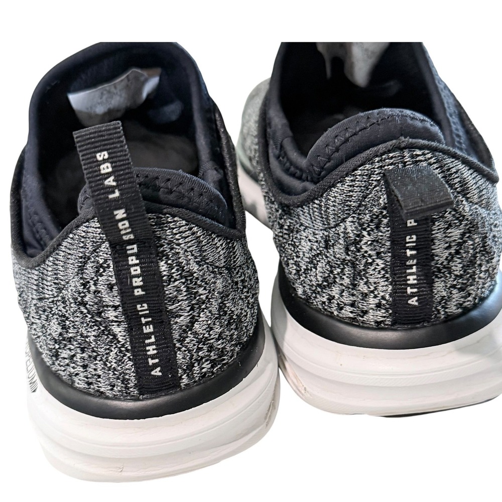 APL TechLoom Phantom Women 8.5 Running Shoes Black White Heathered Knit Sneakers - Picture 3 of 8